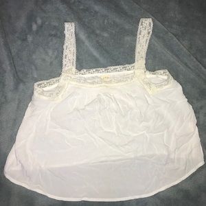flowy white crop top from pacsun